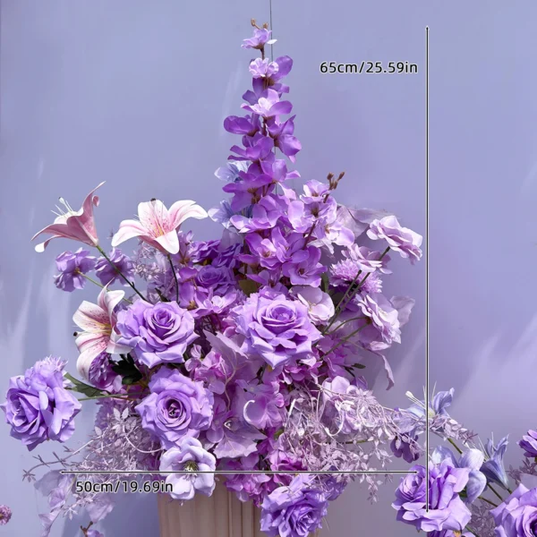 Lavender Wedding Artificial Flower Row & Backdrop Decor - Image 11