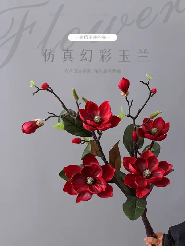 Winter Magnolia Artificial Flowers – Elegant Home & Wedding - Image 11