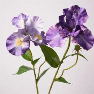 Artificial Iris Bouquet – 5 Stems Real Touch Flowers