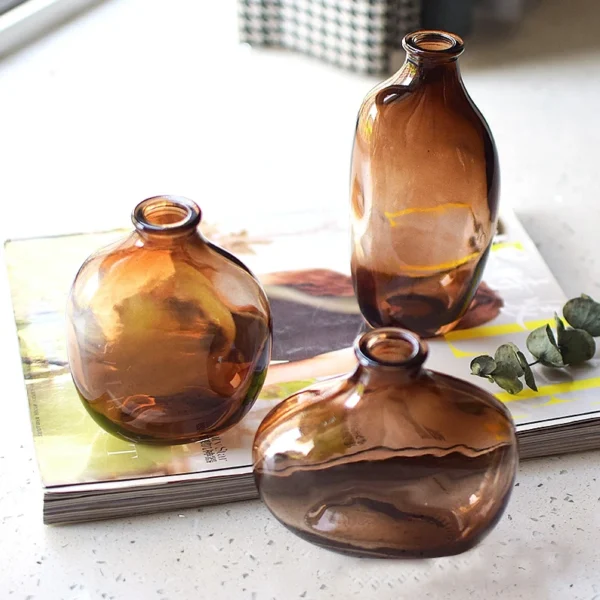Retro Nordic Transparent Glass Vase for Flowers - Image 6