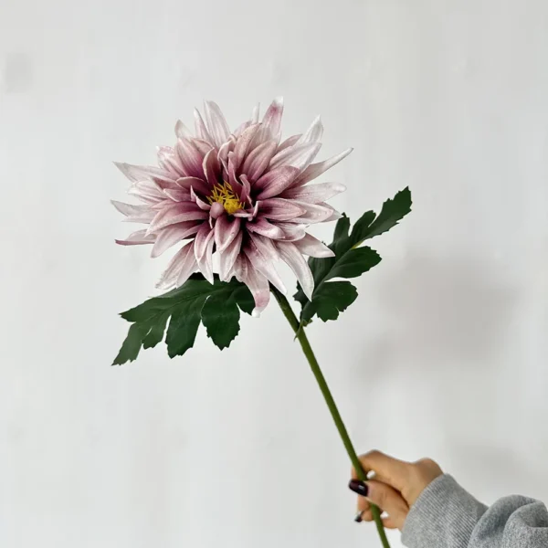 Artificial PU Dahlia Bouquet – 5 Stems Funeral Flowers - Image 11