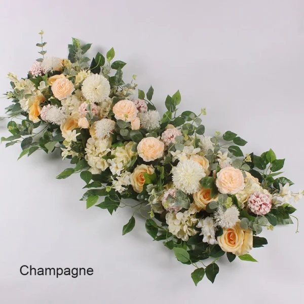 Elegant Silk Rose Wedding Flower Wall Decoration - Image 15