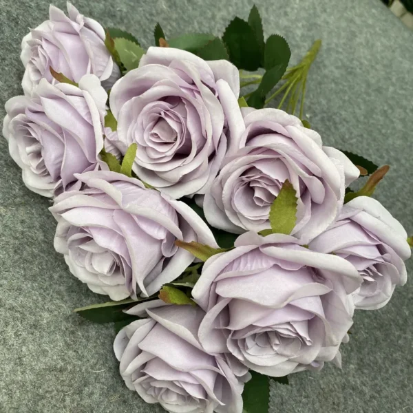 Congratulations Silk Rose Bouquet – 9 Heads Artificial Flowers - Image 15