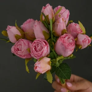Congratulations Artificial Rose Bouquet – 12 Retro Roses