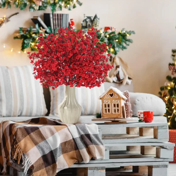 5Pcs Baby’s Breath Winter Artificial Flowers Bouquet - Image 3