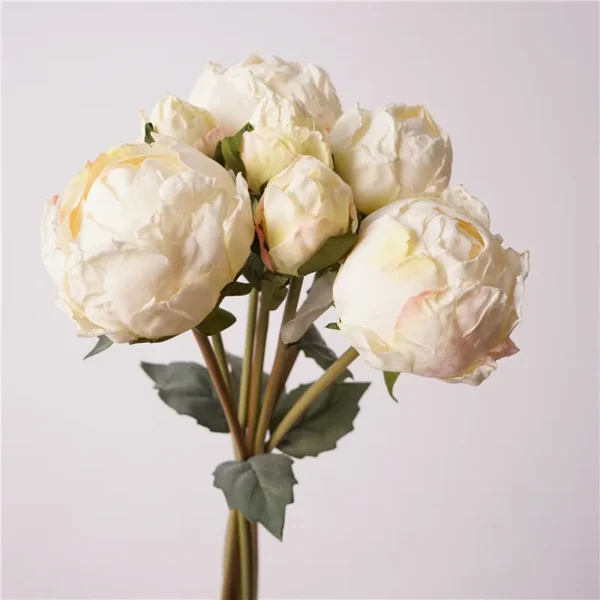 Retro Silk Peony Bouquet – Birthday & Home Decor - Image 4