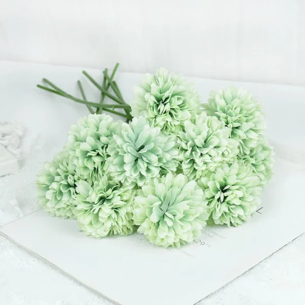 Winter Silk Dandelion Bouquet – 3/5pcs Artificial Flowers - Image 10
