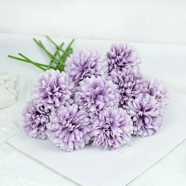 Winter Silk Dandelion Bouquet – 3/5pcs Artificial Flowers - Image 11