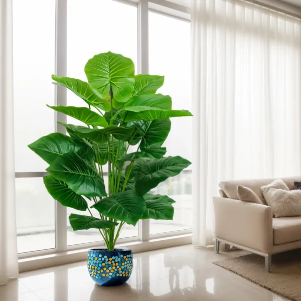 100cm Artificial Palm Tree with 18 Leaves – Faux Floor Plant - Image 9