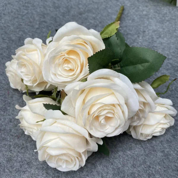 Congratulations Silk Rose Bouquet – 9 Heads Artificial Flowers - Image 11