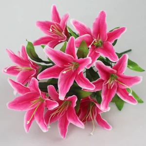 Artificial Lily Bouquet – 7 Heads Multicolour Wedding & Home