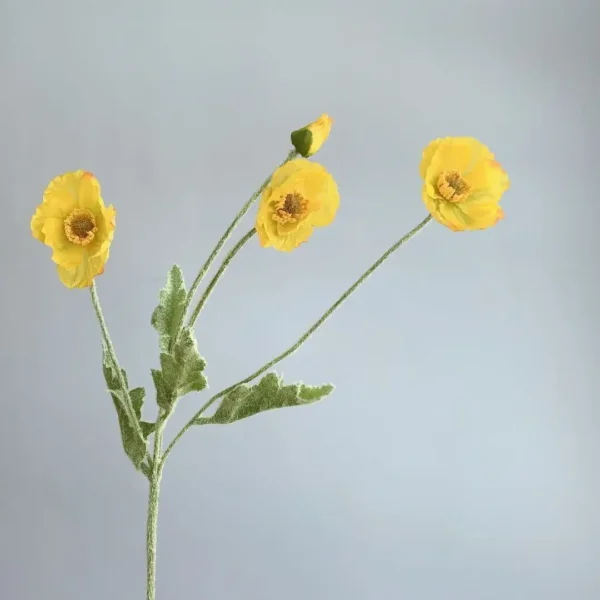 Spring Silk Poppy Stems – Artificial Floral Bouquet Decor - Image 30
