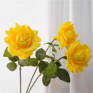 Artificial Roses Bouquet – 5Pcs Real Touch Flowers