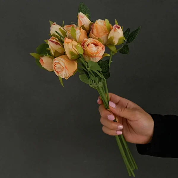 Congratulations Artificial Rose Bouquet – 12 Retro Roses - Image 3