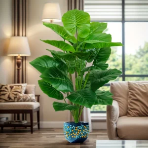 100cm Artificial Palm Tree with 18 Leaves – Faux Floor Plant