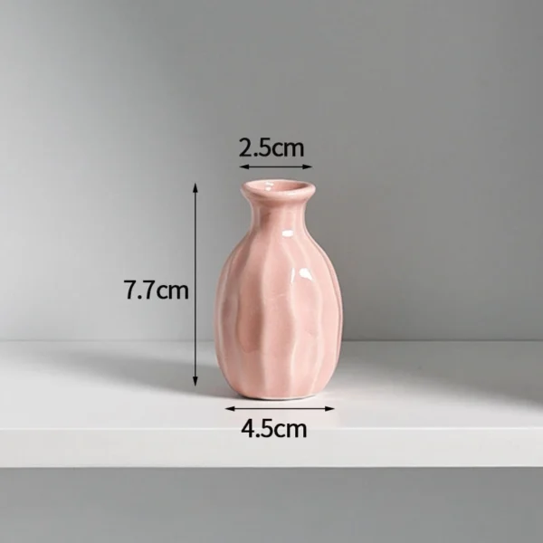 Mini Ceramic Glaze Vase – Multi-Coloured Bud Pot - Image 9