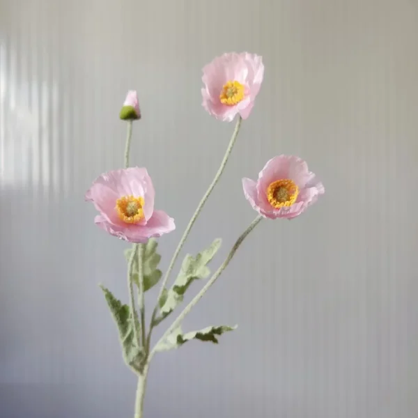 Spring Silk Poppy Stems – Artificial Floral Bouquet Decor - Image 28