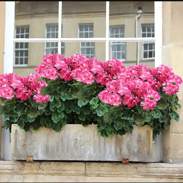 Artificial Geranium Bouquet – UV Resistant Home Decor - Image 6