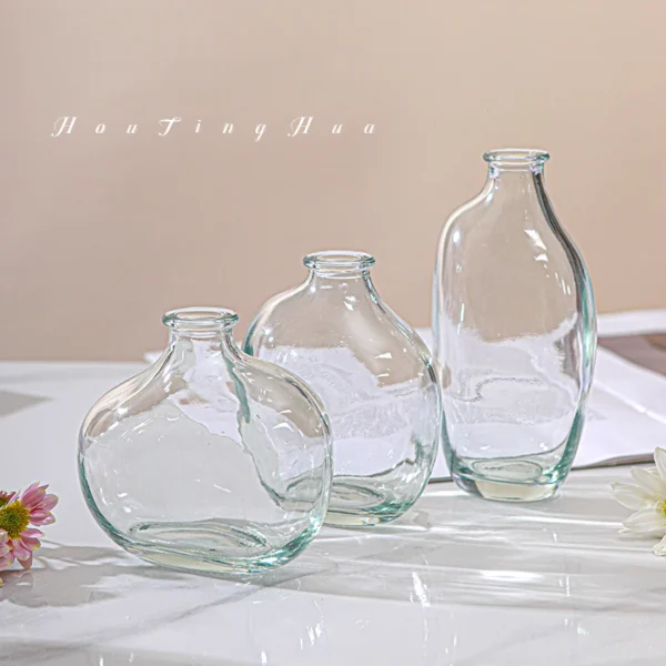 Retro Nordic Transparent Glass Vase for Flowers - Image 26