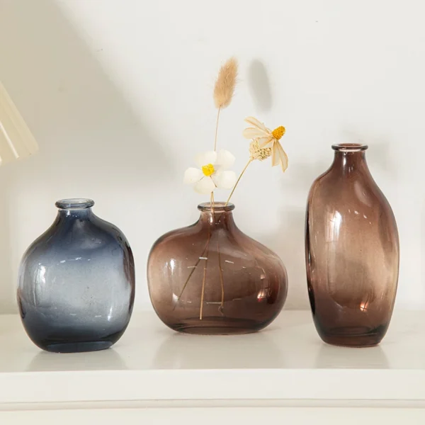 Retro Nordic Transparent Glass Vase for Flowers - Image 33
