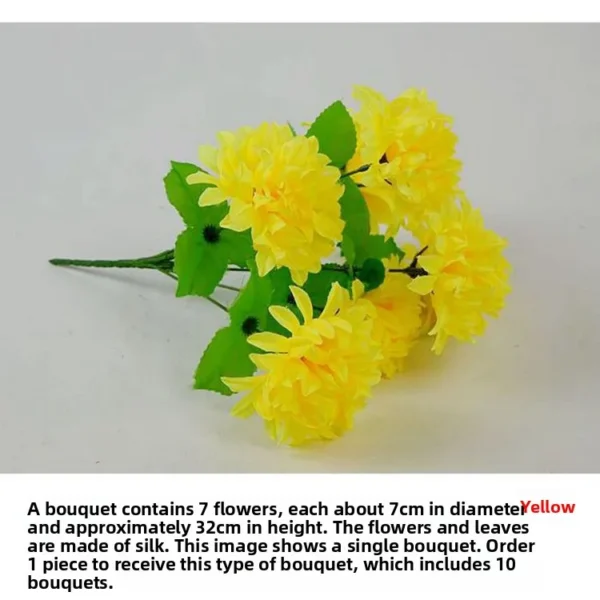 Plastic Chrysanthemum Bouquet for Sympathy & Funerals - Image 11