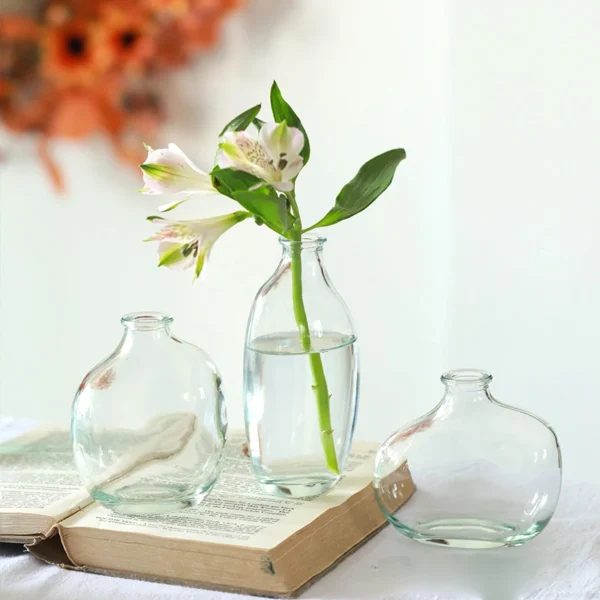 Retro Nordic Transparent Glass Vase for Flowers - Image 27