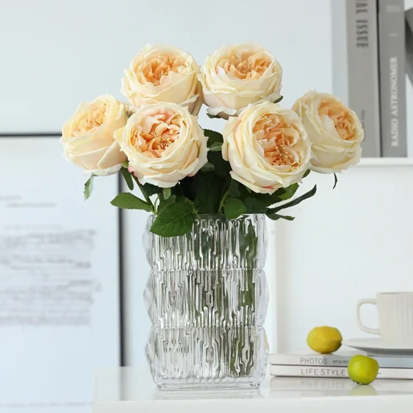 Congratulations Tea Rose Branches – 5pcs Artificial Flowers - Image 4