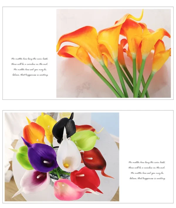 Spring Calla Lily Artificial Bouquet – 5Pcs - Image 20