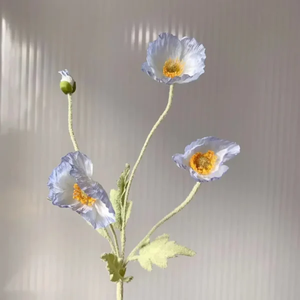 Spring Silk Poppy Stems – Artificial Floral Bouquet Decor - Image 26