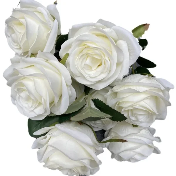 Congratulations Silk Rose Bouquet – 9 Heads Artificial Flowers - Image 5