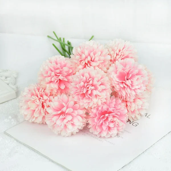 Winter Silk Dandelion Bouquet – 3/5pcs Artificial Flowers - Image 12