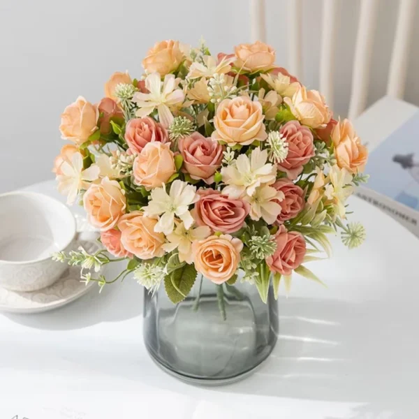 Silk Rose Wedding Bouquet Wreath for Home & Events - Image 4