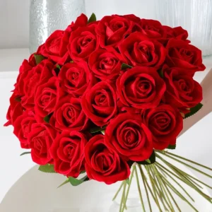 Buy 50pcs Velvet Artificial Rose Bouquet – Realistic Decor in UK, London