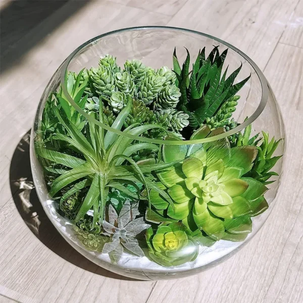 12pcs Artificial Succulent Plants – Mini Green Decor Set - Image 5