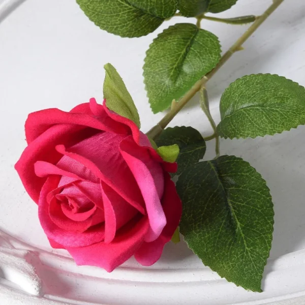 50pcs Velvet Artificial Rose Bouquet – Realistic Decor - Image 18