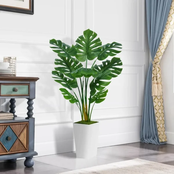 Faux Monstera Palm Leaves – 21pcs Tropical Outdoor Decor - Image 4
