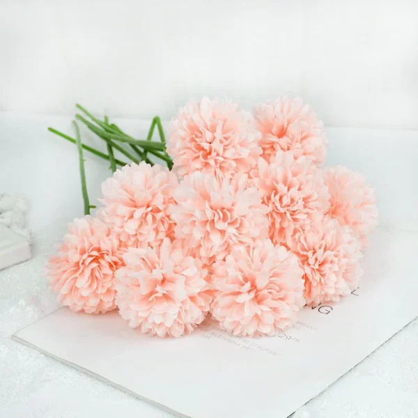 Winter Silk Dandelion Bouquet – 3/5pcs Artificial Flowers - Image 8