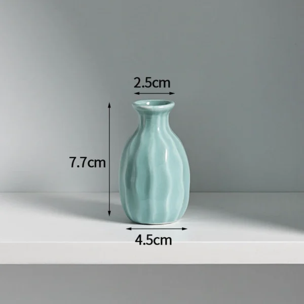 Mini Ceramic Glaze Vase – Multi-Coloured Bud Pot - Image 14