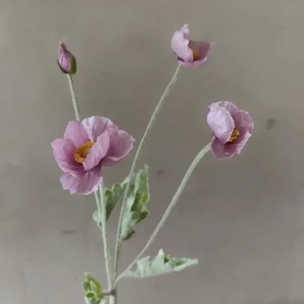 Spring Silk Poppy Stems – Artificial Floral Bouquet Decor - Image 22