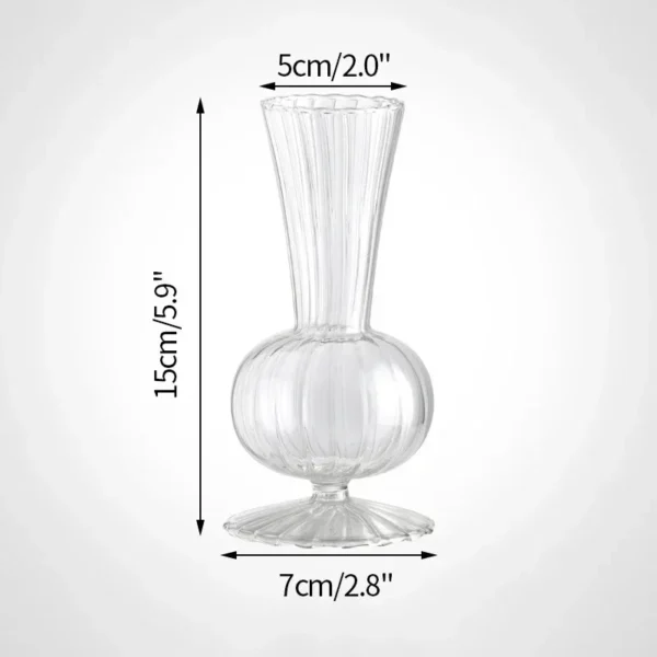 Clear Glass Bud Vase – Mini Hydroponic Wedding Decor - Image 36