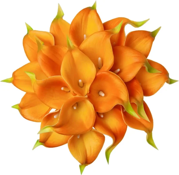 Artificial Calla Lily Bouquet – 20Pcs Pure White - Image 13