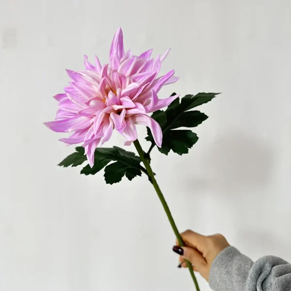 Artificial PU Dahlia Bouquet – 5 Stems Funeral Flowers - Image 14