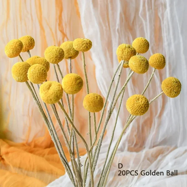 Golden Gypsophile Dried Flower Bouquet Wedding Gift - Image 8