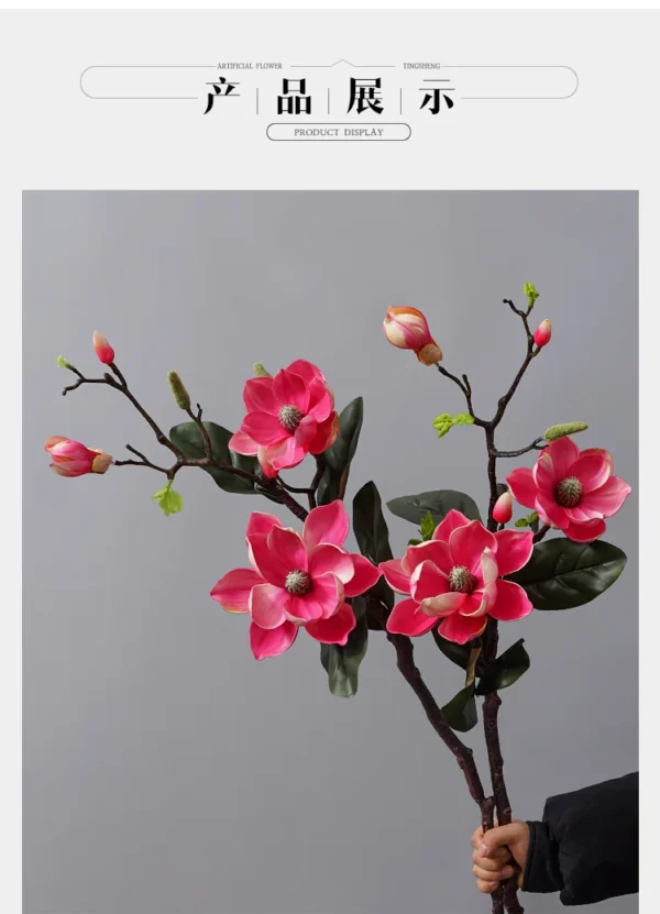 Winter Magnolia Artificial Flowers – Elegant Home & Wedding - Image 16