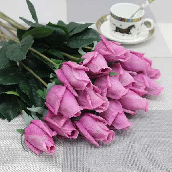 15pcs Real Touch Artificial Roses for Home & Weddings - Image 8