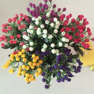 36-Head Artificial Rose Bud Bouquet – 8 Colours