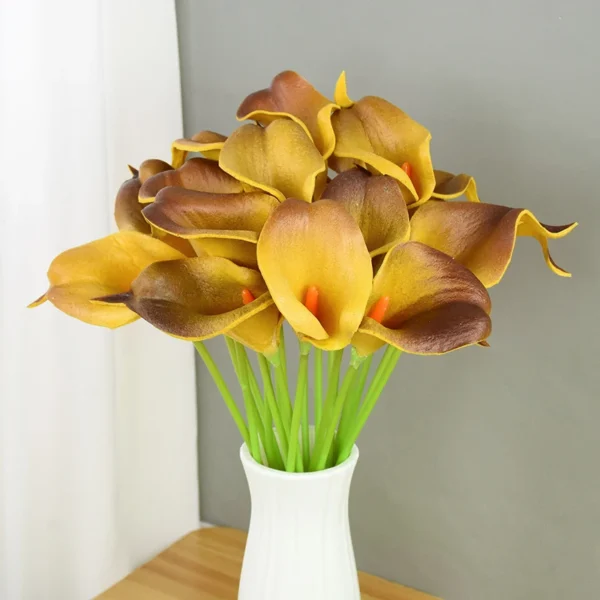 Artificial Calla Lily Bouquet – 5/10Pcs Wedding Flowers - Image 11