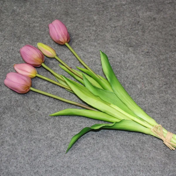 Luxury Real Touch Tulip Bouquet – Decorative Faux Flowers - Image 8