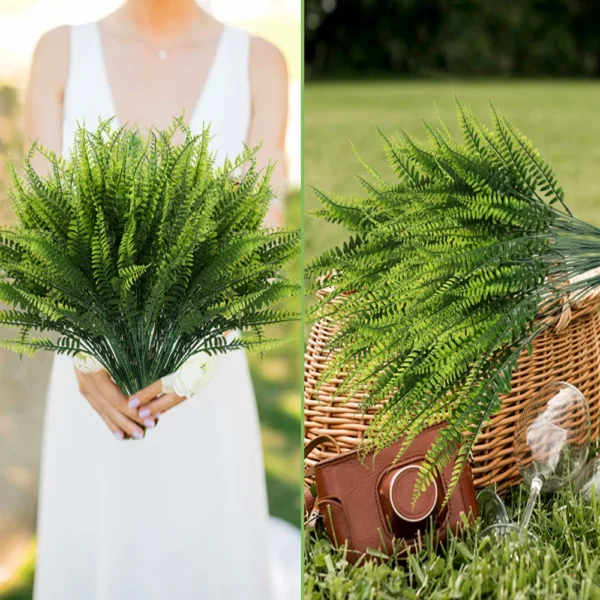 4pcs Faux Boston Ferns – Greenery for Engagement Decor - Image 5