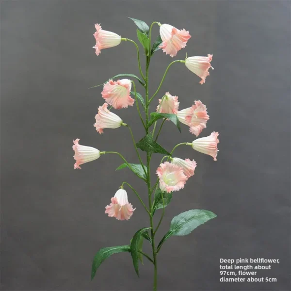 Summer Wedding Bouquet Artificial Silk Bellflowers - Image 9